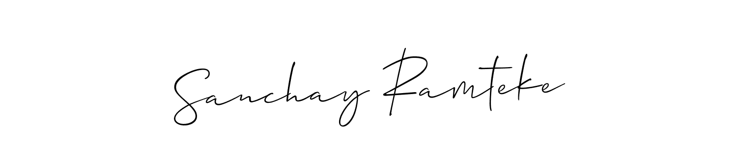 Make a beautiful signature design for name Sanchay Ramteke. With this signature (Allison_Script) style, you can create a handwritten signature for free. Sanchay Ramteke signature style 2 images and pictures png