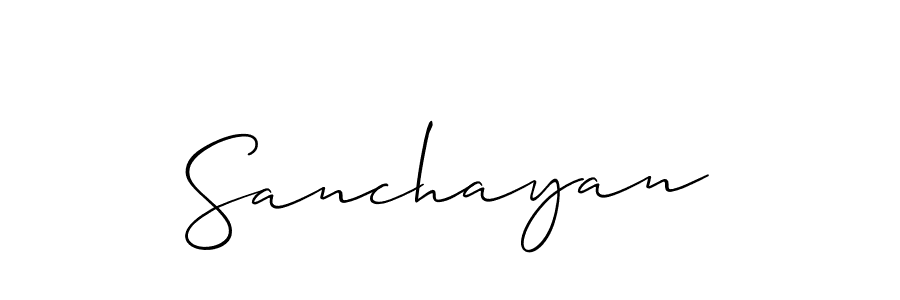 Sanchayan stylish signature style. Best Handwritten Sign (Allison_Script) for my name. Handwritten Signature Collection Ideas for my name Sanchayan. Sanchayan signature style 2 images and pictures png