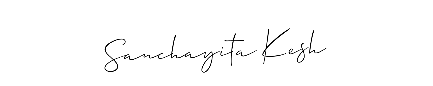 How to make Sanchayita Kesh signature? Allison_Script is a professional autograph style. Create handwritten signature for Sanchayita Kesh name. Sanchayita Kesh signature style 2 images and pictures png