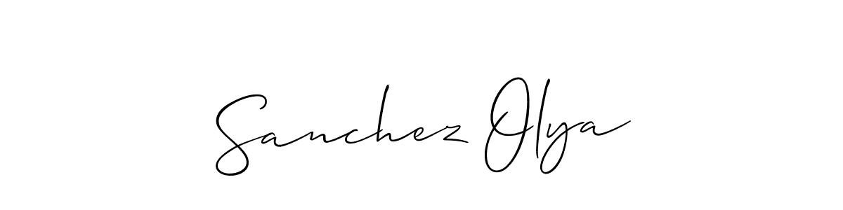 Sanchez Olya stylish signature style. Best Handwritten Sign (Allison_Script) for my name. Handwritten Signature Collection Ideas for my name Sanchez Olya. Sanchez Olya signature style 2 images and pictures png
