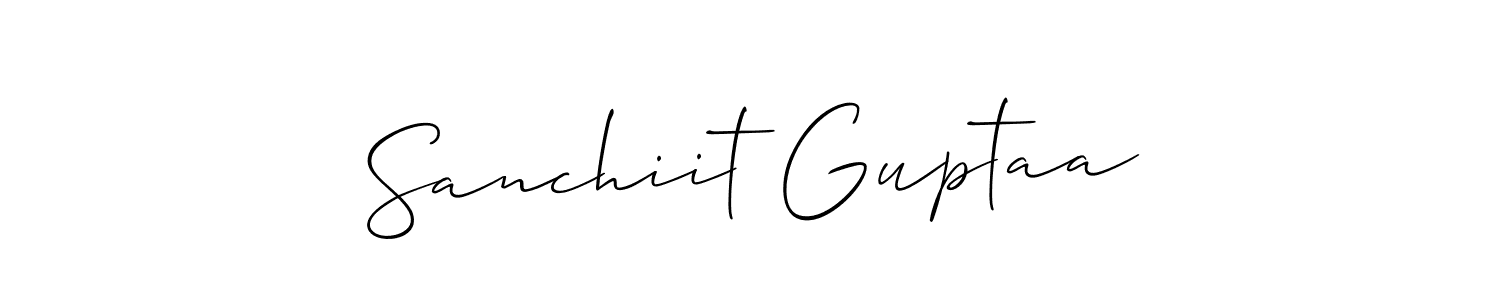 See photos of Sanchiit Guptaa official signature by Spectra . Check more albums & portfolios. Read reviews & check more about Allison_Script font. Sanchiit Guptaa signature style 2 images and pictures png