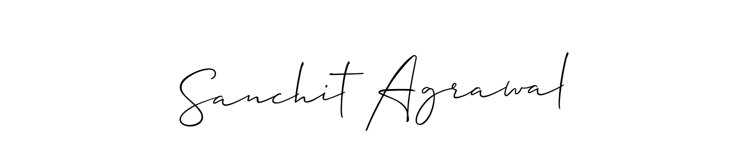 You should practise on your own different ways (Allison_Script) to write your name (Sanchit Agrawal) in signature. don't let someone else do it for you. Sanchit Agrawal signature style 2 images and pictures png