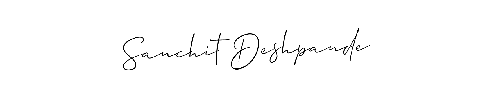 Allison_Script is a professional signature style that is perfect for those who want to add a touch of class to their signature. It is also a great choice for those who want to make their signature more unique. Get Sanchit Deshpande name to fancy signature for free. Sanchit Deshpande signature style 2 images and pictures png