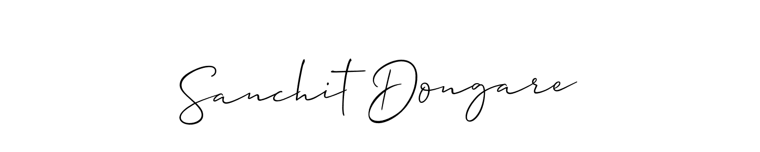 Make a short Sanchit Dongare signature style. Manage your documents anywhere anytime using Allison_Script. Create and add eSignatures, submit forms, share and send files easily. Sanchit Dongare signature style 2 images and pictures png