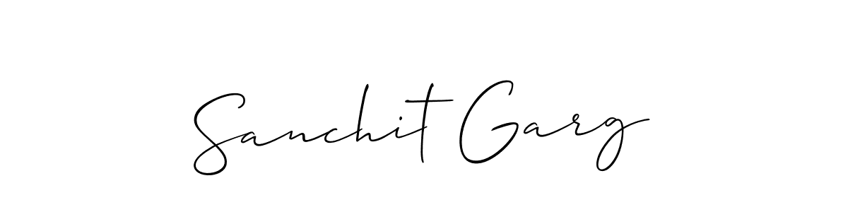 How to make Sanchit Garg signature? Allison_Script is a professional autograph style. Create handwritten signature for Sanchit Garg name. Sanchit Garg signature style 2 images and pictures png