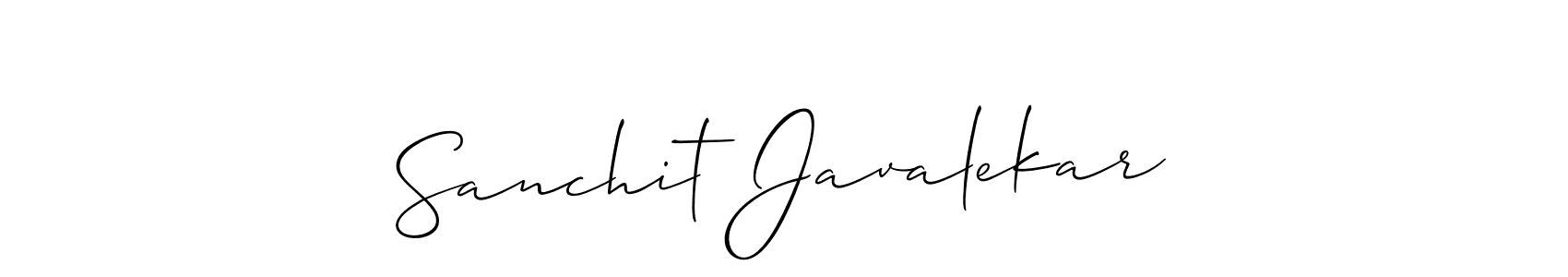 Sanchit Javalekar stylish signature style. Best Handwritten Sign (Allison_Script) for my name. Handwritten Signature Collection Ideas for my name Sanchit Javalekar. Sanchit Javalekar signature style 2 images and pictures png