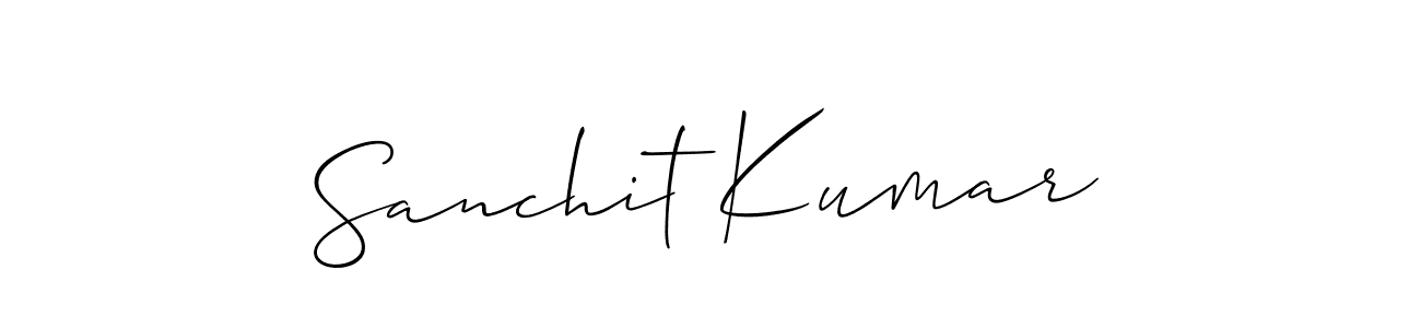 The best way (Allison_Script) to make a short signature is to pick only two or three words in your name. The name Sanchit Kumar include a total of six letters. For converting this name. Sanchit Kumar signature style 2 images and pictures png