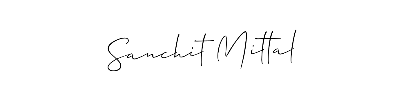 How to Draw Sanchit Mittal signature style? Allison_Script is a latest design signature styles for name Sanchit Mittal. Sanchit Mittal signature style 2 images and pictures png