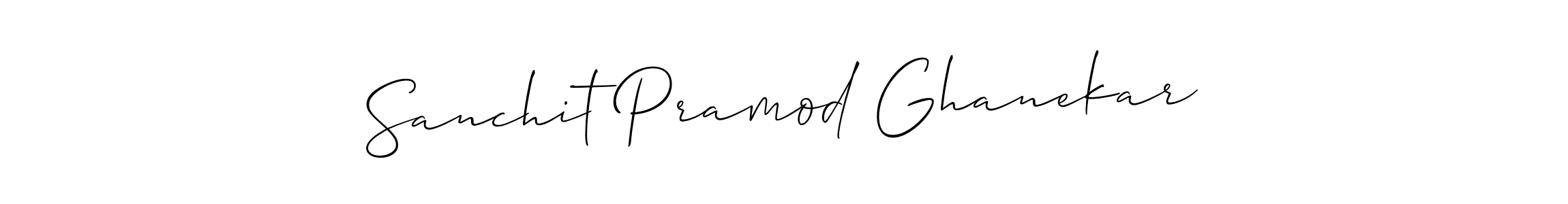 Make a short Sanchit Pramod Ghanekar signature style. Manage your documents anywhere anytime using Allison_Script. Create and add eSignatures, submit forms, share and send files easily. Sanchit Pramod Ghanekar signature style 2 images and pictures png