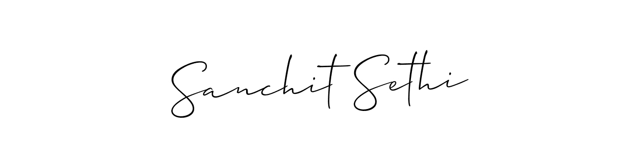 It looks lik you need a new signature style for name Sanchit Sethi. Design unique handwritten (Allison_Script) signature with our free signature maker in just a few clicks. Sanchit Sethi signature style 2 images and pictures png