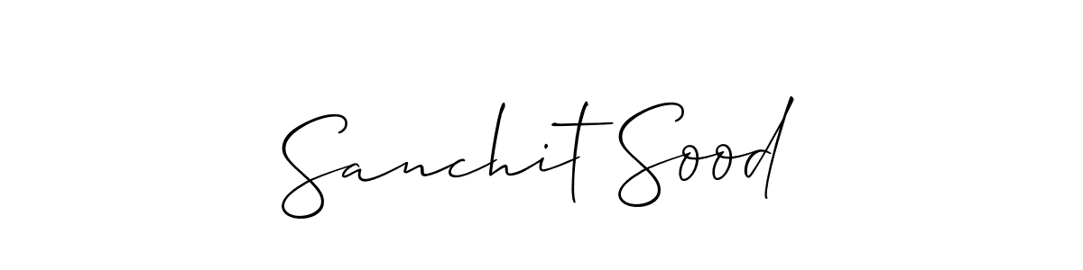 This is the best signature style for the Sanchit Sood name. Also you like these signature font (Allison_Script). Mix name signature. Sanchit Sood signature style 2 images and pictures png