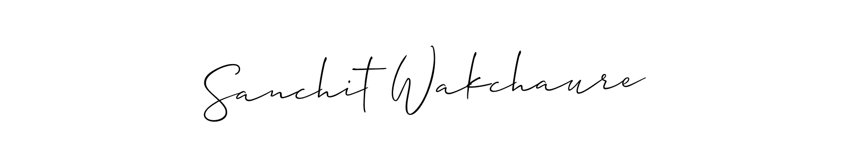 Create a beautiful signature design for name Sanchit Wakchaure. With this signature (Allison_Script) fonts, you can make a handwritten signature for free. Sanchit Wakchaure signature style 2 images and pictures png