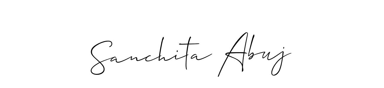 Sanchita Abuj stylish signature style. Best Handwritten Sign (Allison_Script) for my name. Handwritten Signature Collection Ideas for my name Sanchita Abuj. Sanchita Abuj signature style 2 images and pictures png