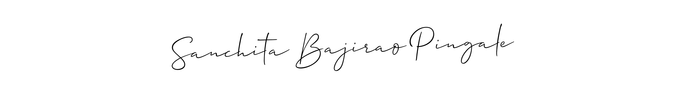 Also You can easily find your signature by using the search form. We will create Sanchita Bajirao Pingale name handwritten signature images for you free of cost using Allison_Script sign style. Sanchita Bajirao Pingale signature style 2 images and pictures png