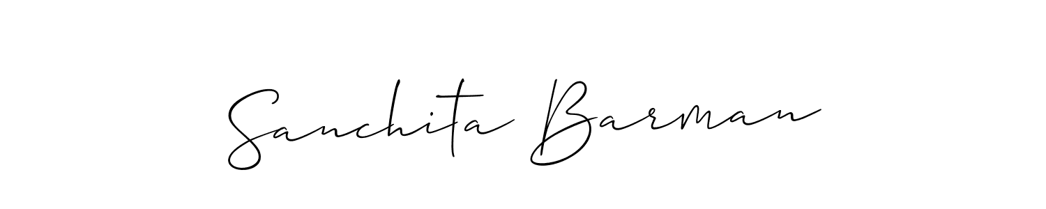 Also You can easily find your signature by using the search form. We will create Sanchita Barman name handwritten signature images for you free of cost using Allison_Script sign style. Sanchita Barman signature style 2 images and pictures png