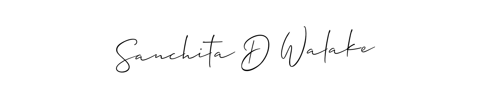 if you are searching for the best signature style for your name Sanchita D Walake. so please give up your signature search. here we have designed multiple signature styles  using Allison_Script. Sanchita D Walake signature style 2 images and pictures png