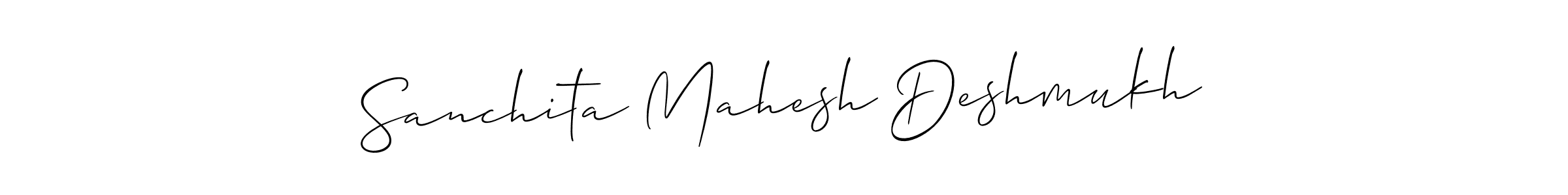 Sanchita Mahesh Deshmukh stylish signature style. Best Handwritten Sign (Allison_Script) for my name. Handwritten Signature Collection Ideas for my name Sanchita Mahesh Deshmukh. Sanchita Mahesh Deshmukh signature style 2 images and pictures png