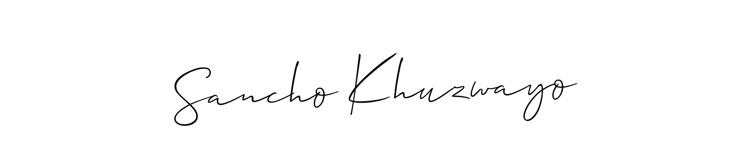 Design your own signature with our free online signature maker. With this signature software, you can create a handwritten (Allison_Script) signature for name Sancho Khuzwayo. Sancho Khuzwayo signature style 2 images and pictures png