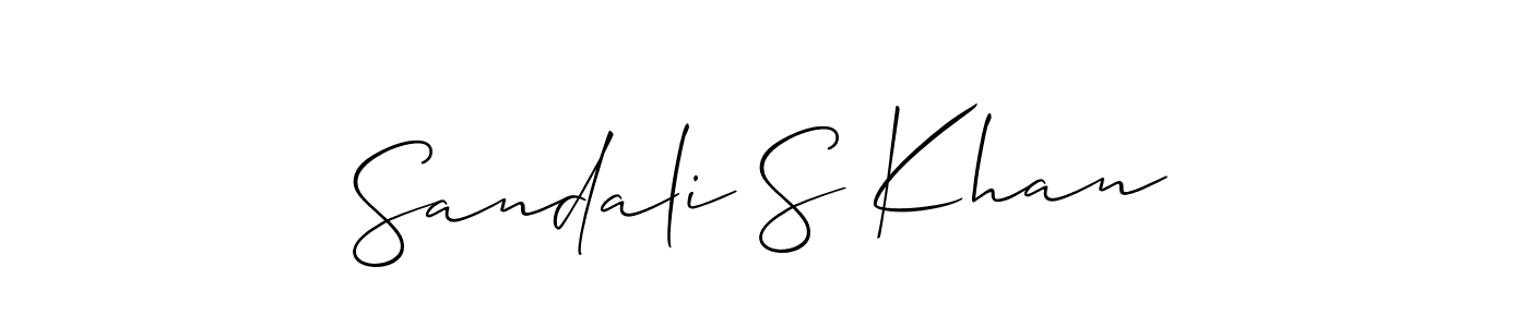 Check out images of Autograph of Sandali S Khan name. Actor Sandali S Khan Signature Style. Allison_Script is a professional sign style online. Sandali S Khan signature style 2 images and pictures png