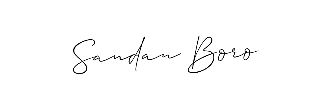 Make a beautiful signature design for name Sandan Boro. With this signature (Allison_Script) style, you can create a handwritten signature for free. Sandan Boro signature style 2 images and pictures png