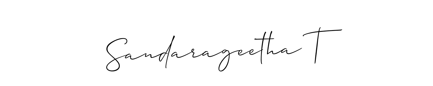 See photos of Sandarageetha T official signature by Spectra . Check more albums & portfolios. Read reviews & check more about Allison_Script font. Sandarageetha T signature style 2 images and pictures png