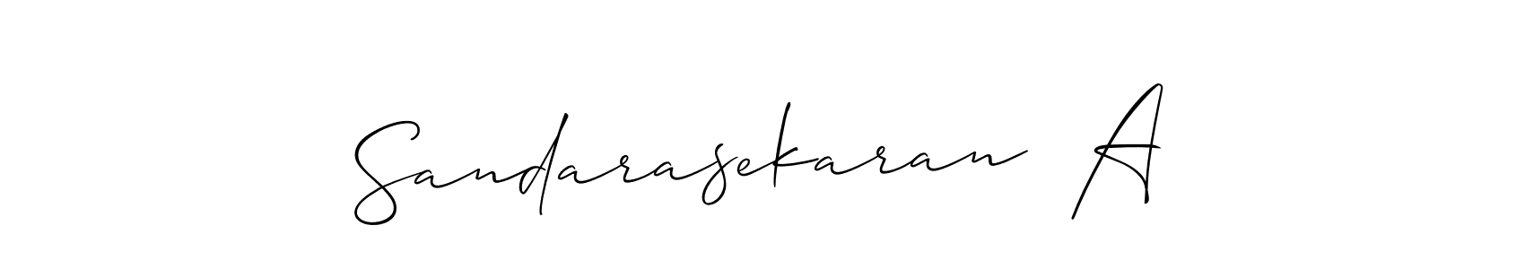 Sandarasekaran  A stylish signature style. Best Handwritten Sign (Allison_Script) for my name. Handwritten Signature Collection Ideas for my name Sandarasekaran  A. Sandarasekaran  A signature style 2 images and pictures png