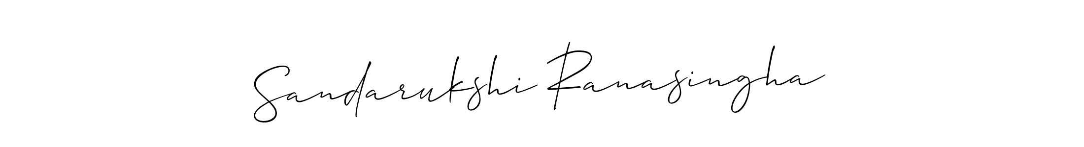 Use a signature maker to create a handwritten signature online. With this signature software, you can design (Allison_Script) your own signature for name Sandarukshi Ranasingha. Sandarukshi Ranasingha signature style 2 images and pictures png