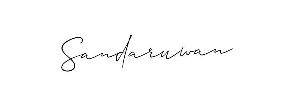 Sandaruwan stylish signature style. Best Handwritten Sign (Allison_Script) for my name. Handwritten Signature Collection Ideas for my name Sandaruwan. Sandaruwan signature style 2 images and pictures png