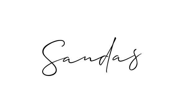 How to make Sandas name signature. Use Allison_Script style for creating short signs online. This is the latest handwritten sign. Sandas signature style 2 images and pictures png