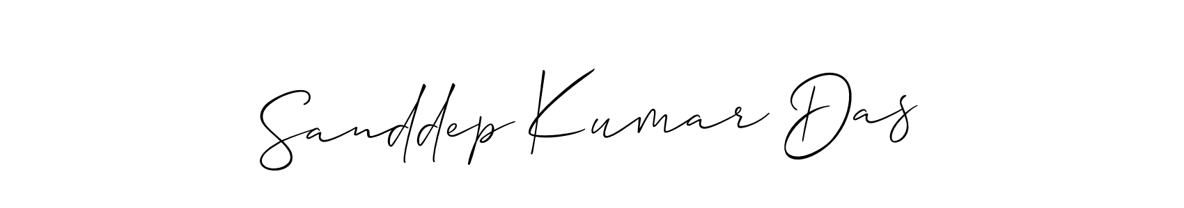 How to make Sanddep Kumar Das name signature. Use Allison_Script style for creating short signs online. This is the latest handwritten sign. Sanddep Kumar Das signature style 2 images and pictures png