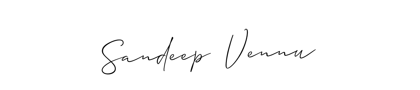 How to make Sandeep  Vennu signature? Allison_Script is a professional autograph style. Create handwritten signature for Sandeep  Vennu name. Sandeep  Vennu signature style 2 images and pictures png