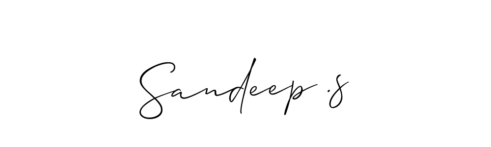 Make a beautiful signature design for name Sandeep .s. With this signature (Allison_Script) style, you can create a handwritten signature for free. Sandeep .s signature style 2 images and pictures png