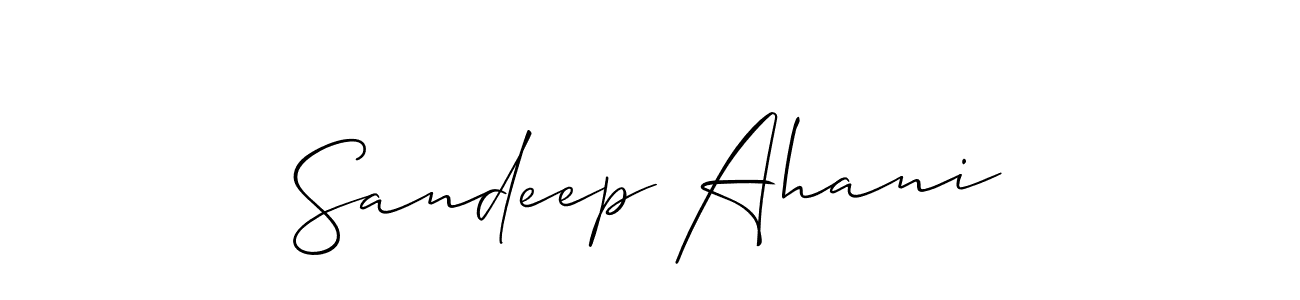 How to make Sandeep Ahani signature? Allison_Script is a professional autograph style. Create handwritten signature for Sandeep Ahani name. Sandeep Ahani signature style 2 images and pictures png