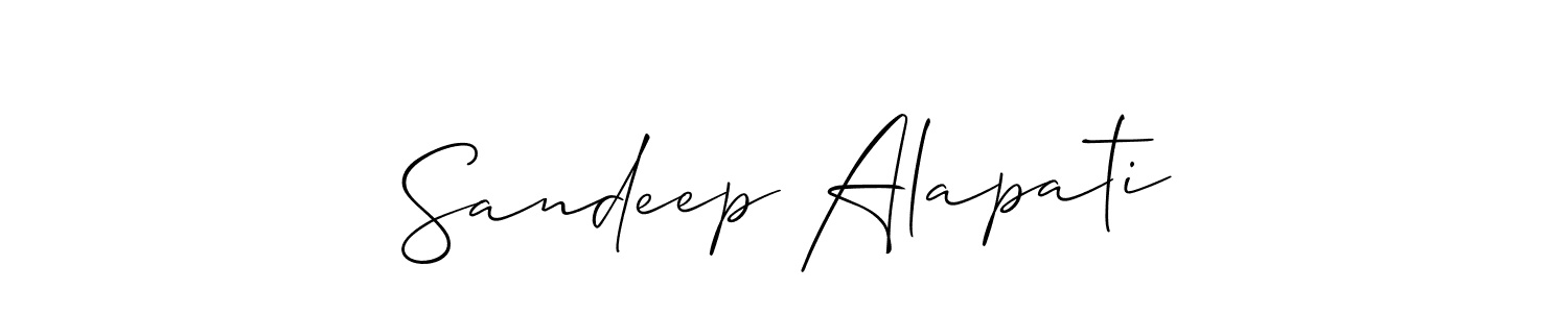 It looks lik you need a new signature style for name Sandeep Alapati. Design unique handwritten (Allison_Script) signature with our free signature maker in just a few clicks. Sandeep Alapati signature style 2 images and pictures png