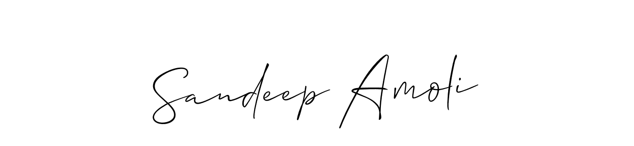 Make a beautiful signature design for name Sandeep Amoli. With this signature (Allison_Script) style, you can create a handwritten signature for free. Sandeep Amoli signature style 2 images and pictures png