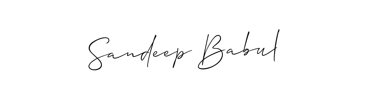 Design your own signature with our free online signature maker. With this signature software, you can create a handwritten (Allison_Script) signature for name Sandeep Babul. Sandeep Babul signature style 2 images and pictures png