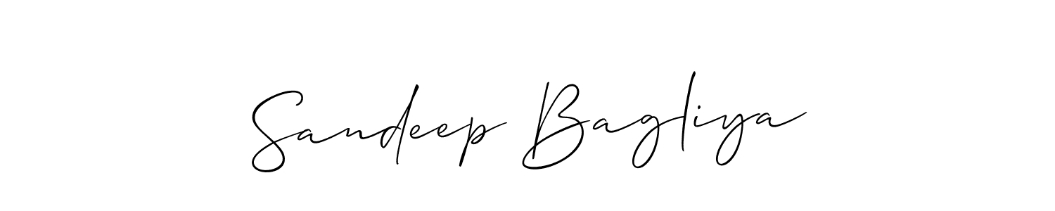 How to make Sandeep Bagliya signature? Allison_Script is a professional autograph style. Create handwritten signature for Sandeep Bagliya name. Sandeep Bagliya signature style 2 images and pictures png