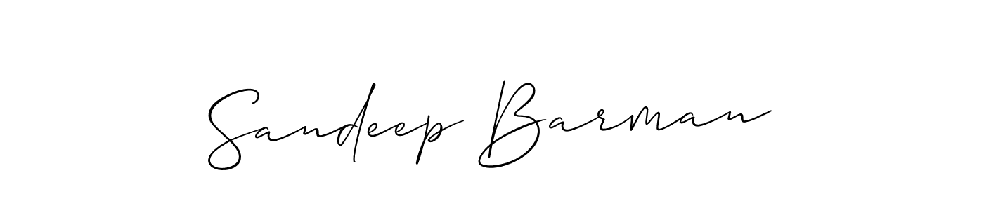 Make a beautiful signature design for name Sandeep Barman. With this signature (Allison_Script) style, you can create a handwritten signature for free. Sandeep Barman signature style 2 images and pictures png