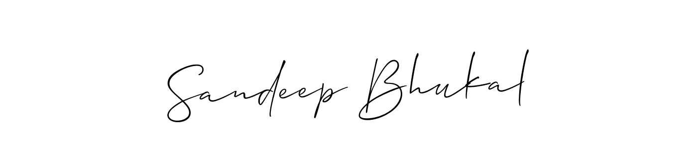 Design your own signature with our free online signature maker. With this signature software, you can create a handwritten (Allison_Script) signature for name Sandeep Bhukal. Sandeep Bhukal signature style 2 images and pictures png