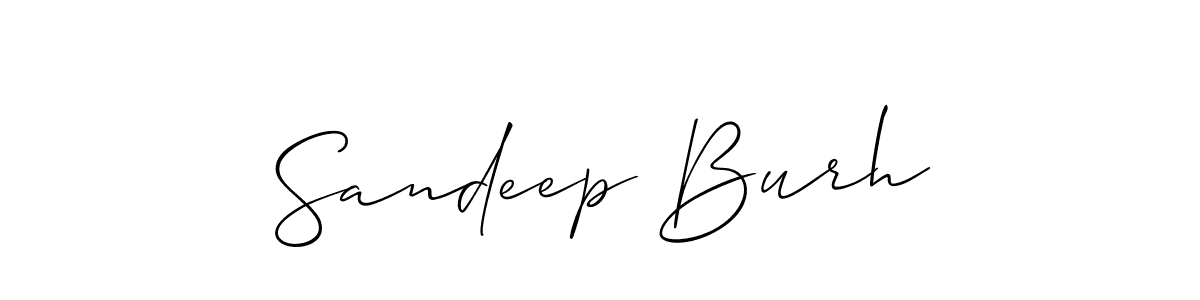 Allison_Script is a professional signature style that is perfect for those who want to add a touch of class to their signature. It is also a great choice for those who want to make their signature more unique. Get Sandeep Burh name to fancy signature for free. Sandeep Burh signature style 2 images and pictures png