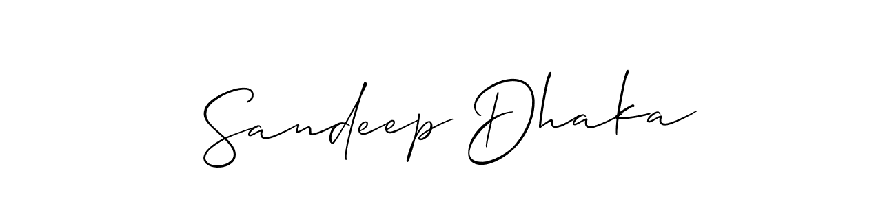 Make a short Sandeep Dhaka signature style. Manage your documents anywhere anytime using Allison_Script. Create and add eSignatures, submit forms, share and send files easily. Sandeep Dhaka signature style 2 images and pictures png