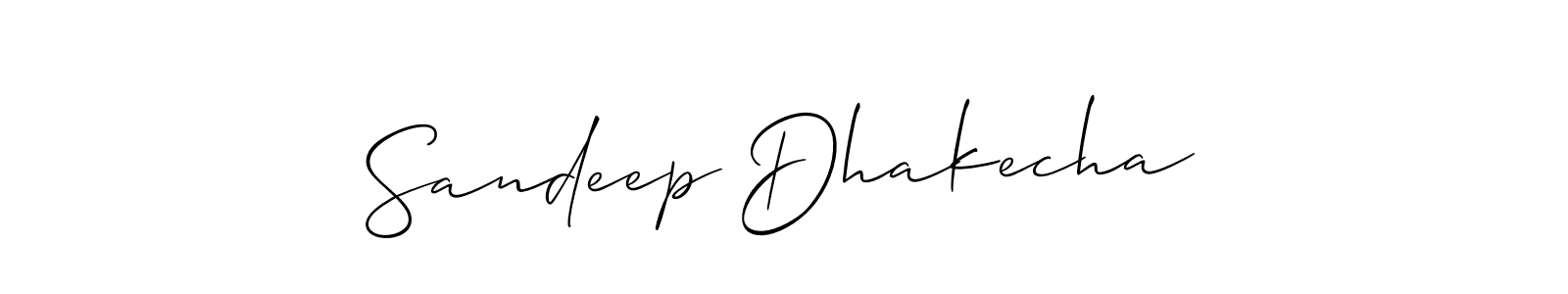 Sandeep Dhakecha stylish signature style. Best Handwritten Sign (Allison_Script) for my name. Handwritten Signature Collection Ideas for my name Sandeep Dhakecha. Sandeep Dhakecha signature style 2 images and pictures png