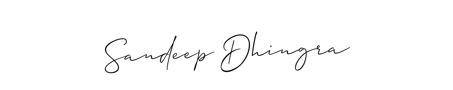 You should practise on your own different ways (Allison_Script) to write your name (Sandeep Dhingra) in signature. don't let someone else do it for you. Sandeep Dhingra signature style 2 images and pictures png