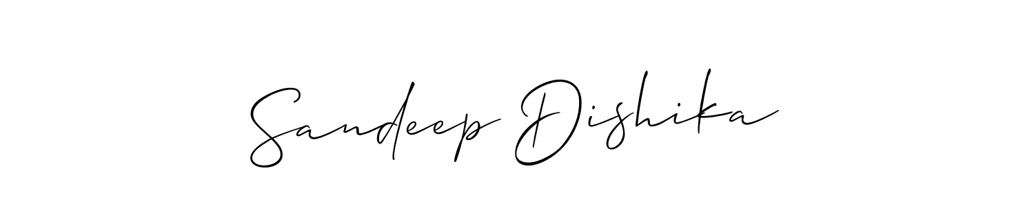 Also You can easily find your signature by using the search form. We will create Sandeep Dishika name handwritten signature images for you free of cost using Allison_Script sign style. Sandeep Dishika signature style 2 images and pictures png
