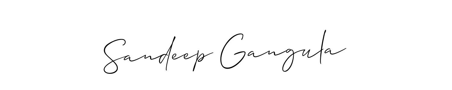 Sandeep Gangula stylish signature style. Best Handwritten Sign (Allison_Script) for my name. Handwritten Signature Collection Ideas for my name Sandeep Gangula. Sandeep Gangula signature style 2 images and pictures png