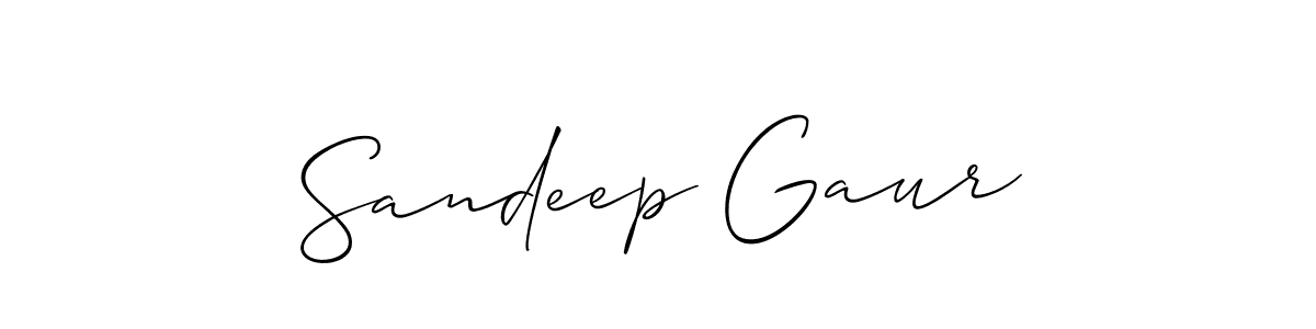 Sandeep Gaur stylish signature style. Best Handwritten Sign (Allison_Script) for my name. Handwritten Signature Collection Ideas for my name Sandeep Gaur. Sandeep Gaur signature style 2 images and pictures png