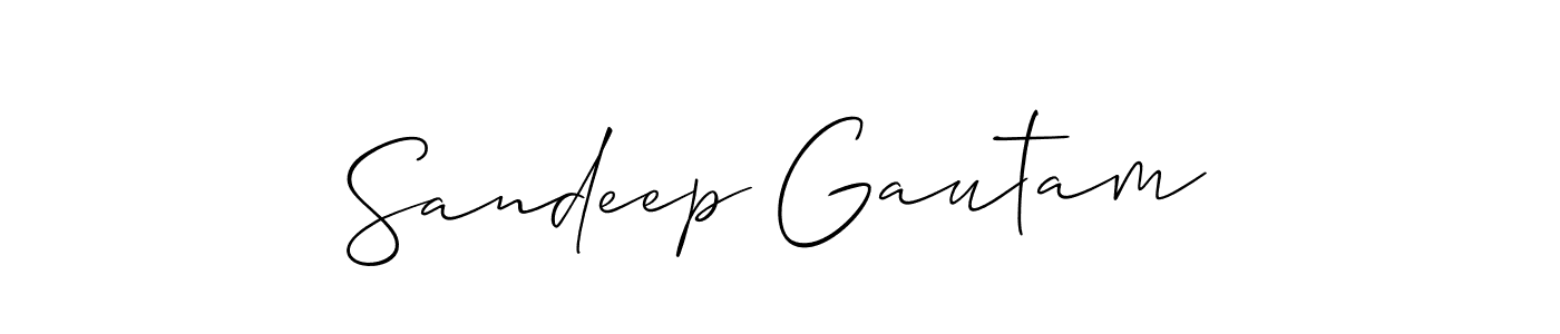 if you are searching for the best signature style for your name Sandeep Gautam. so please give up your signature search. here we have designed multiple signature styles  using Allison_Script. Sandeep Gautam signature style 2 images and pictures png