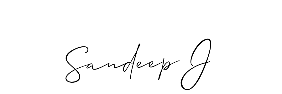 You should practise on your own different ways (Allison_Script) to write your name (Sandeep J) in signature. don't let someone else do it for you. Sandeep J signature style 2 images and pictures png