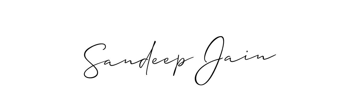 Create a beautiful signature design for name Sandeep Jain. With this signature (Allison_Script) fonts, you can make a handwritten signature for free. Sandeep Jain signature style 2 images and pictures png
