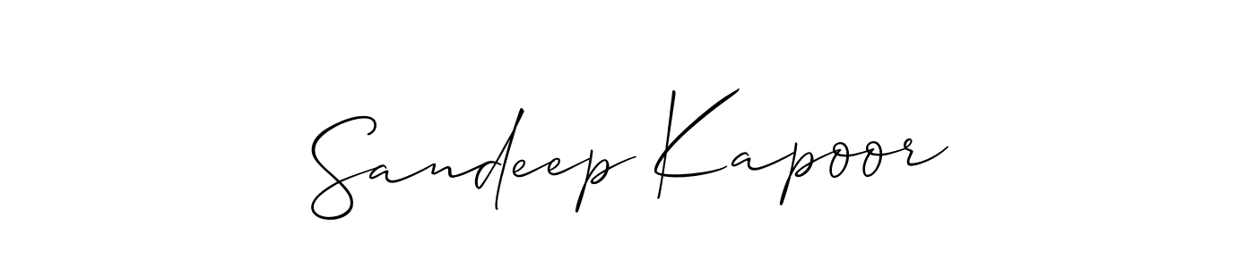 How to make Sandeep Kapoor signature? Allison_Script is a professional autograph style. Create handwritten signature for Sandeep Kapoor name. Sandeep Kapoor signature style 2 images and pictures png